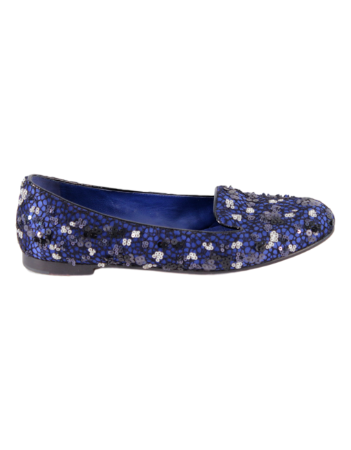 CHRISTIAN DIOR SATIN EMBELLISHED LOAFERS - eKlozet Luxury Consignment