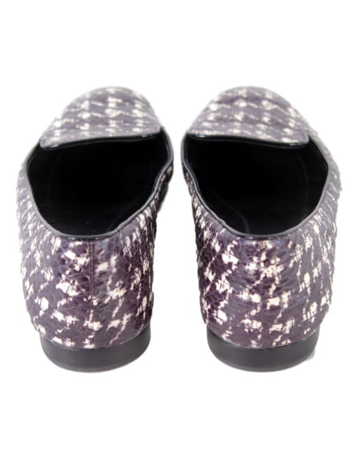 CHRISTIAN DIOR Snakeskin Houndstooth Loafers - eKlozet Luxury Consignment