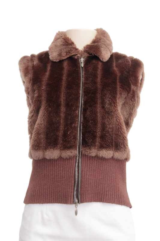 Essentials By Milano Faux Fur Vest - eKlozet Luxury Consignment