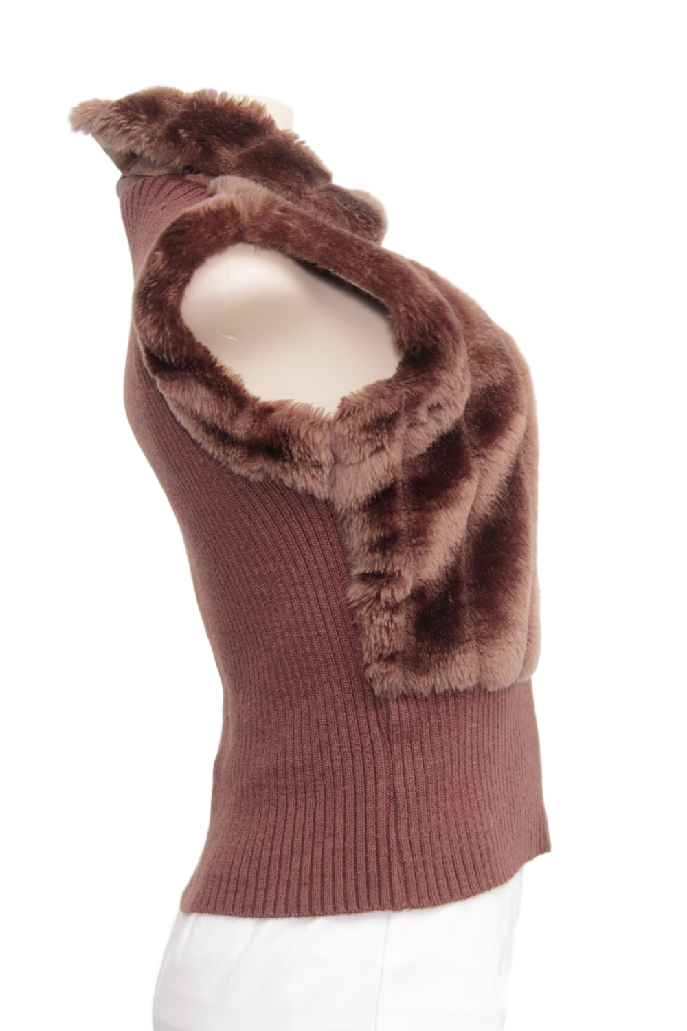 Essentials By Milano Faux Fur Vest - eKlozet Luxury Consignment