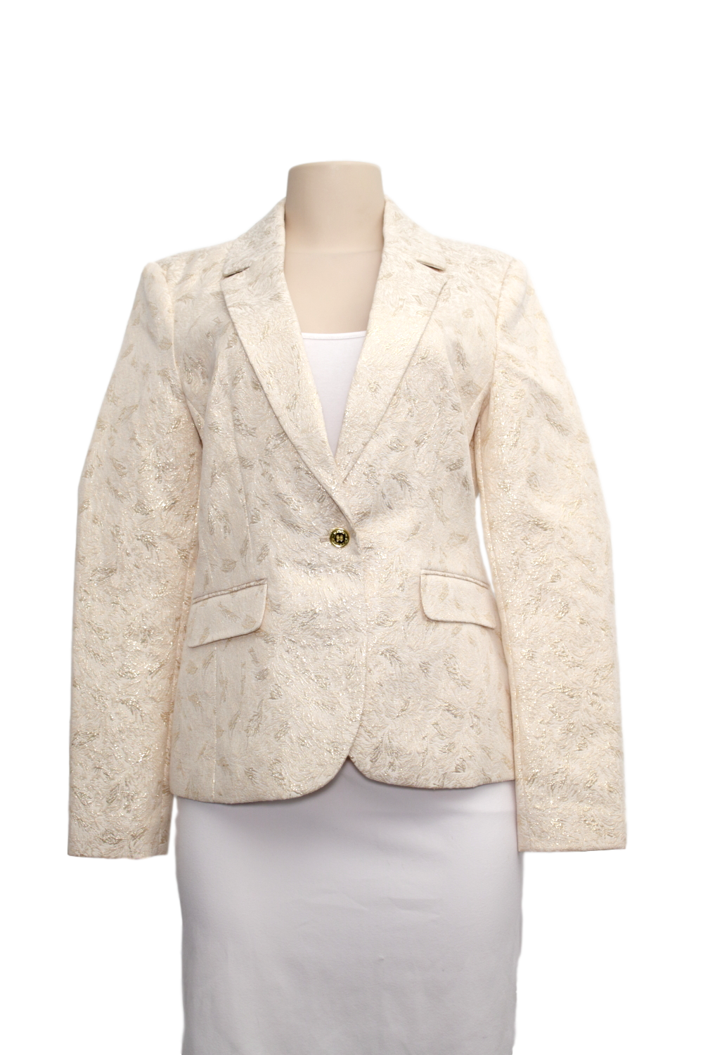 DANA BUCHMAN Metallic Jacquard Blazer - eKlozet Luxury Consignment