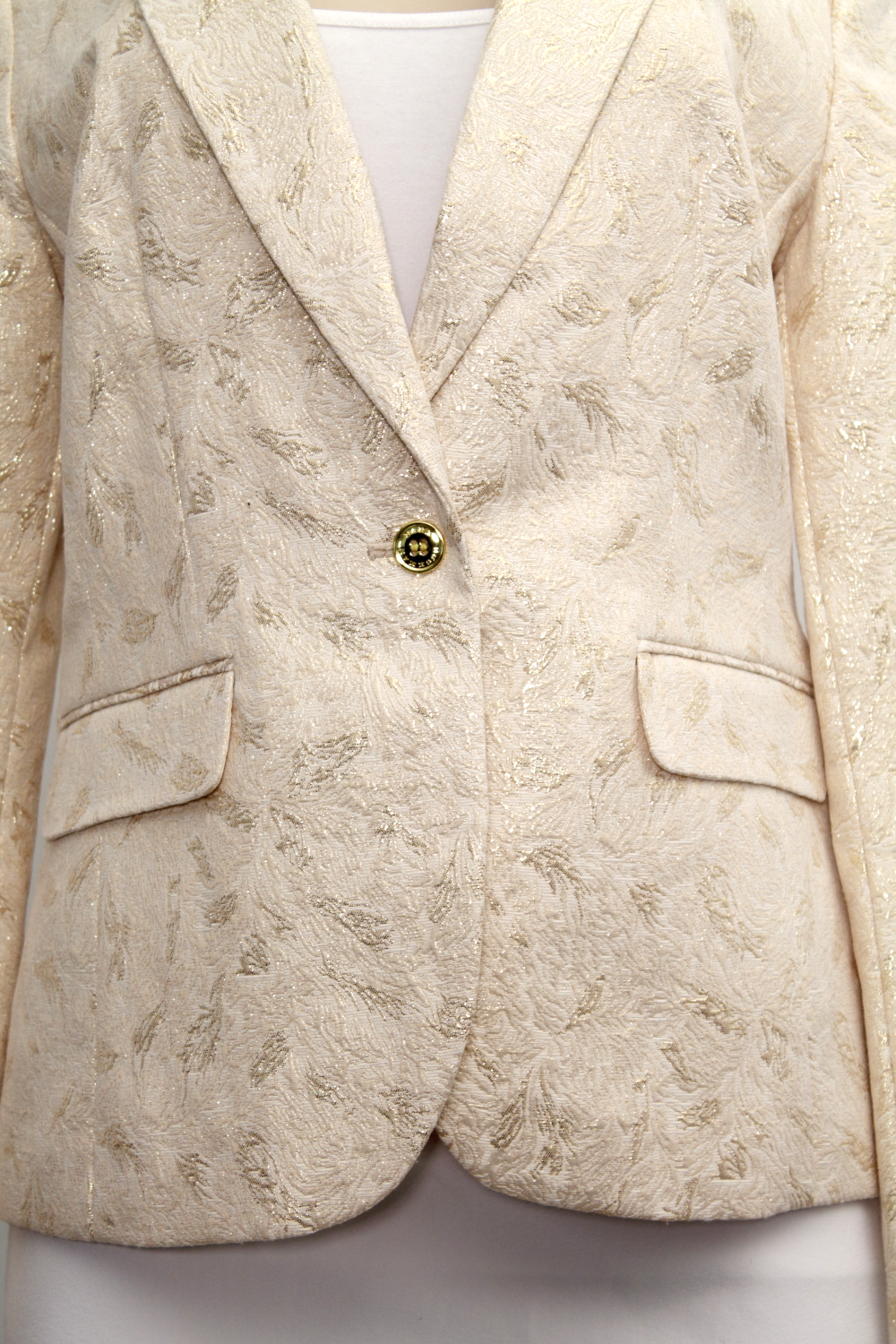 DANA BUCHMAN Metallic Jacquard Blazer - eKlozet Luxury Consignment