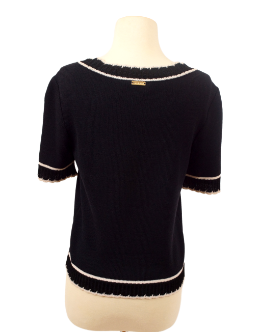 ST. JOHN SPORT KNIT SHORT SLEEVED SWEATER - eKlozet Luxury Consignment