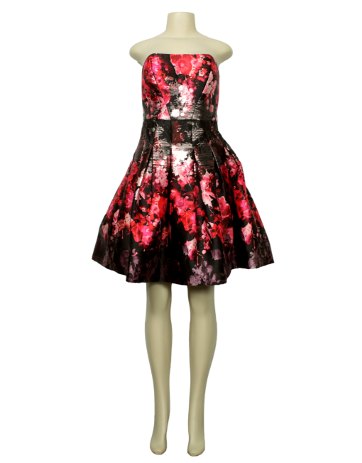 RUBIN SINGER Floral Strapless Mini Dress W/ Tags Front