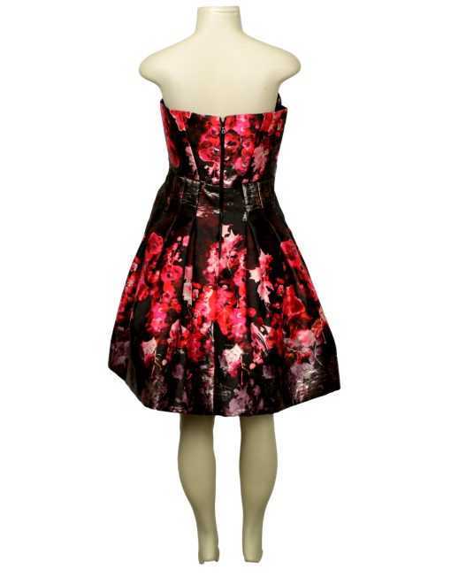 RUBIN SINGER Floral Strapless Mini Dress W/ Tags Back