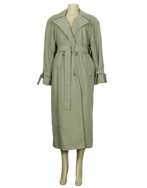 London Fog Belted Trench Coat Front