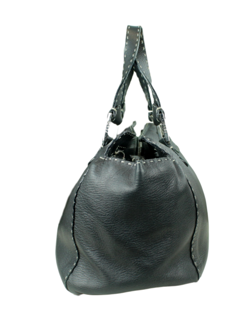 FENDI Leather Selleria Doctor Bag Side - eKlozet Luxury Consignment