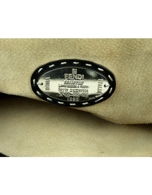 FENDI Leather Selleria Doctor Bag Inside Stamp - eKlozet Luxury Consignment