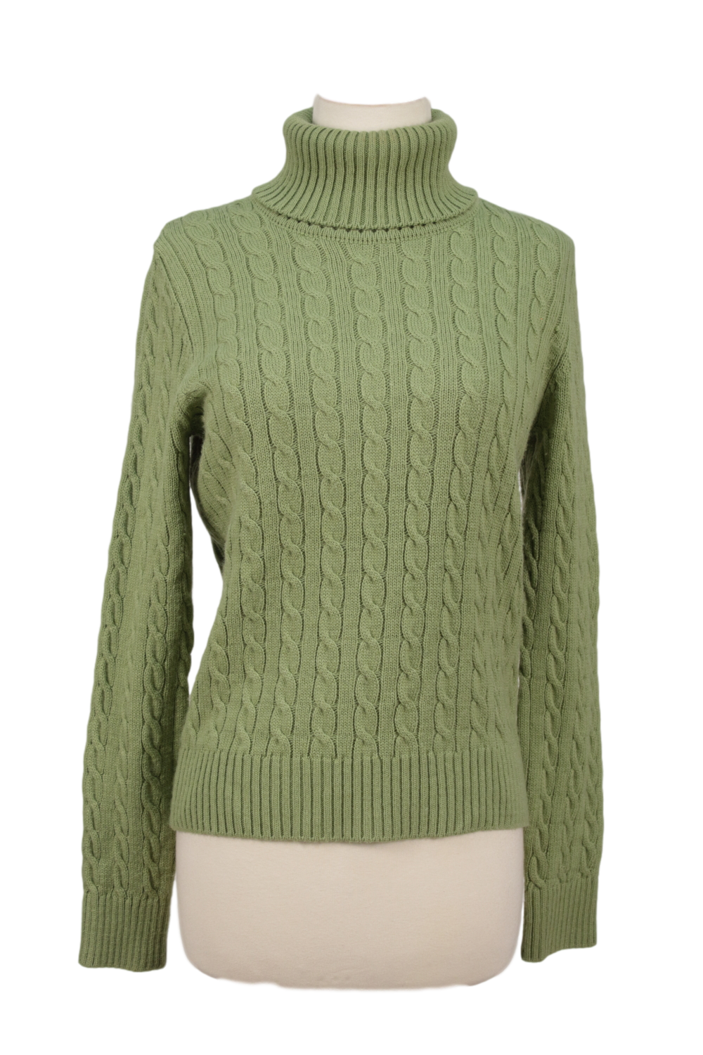 MODA INTERNATIONAL CABLEKNIT TURTLENECK SWEATER - eKlozet Luxury Consignment