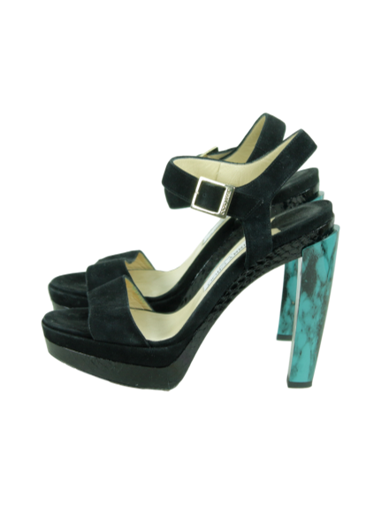 Jimmy Choo Suede Platform Sandals - eKlozet Luxury Consignment