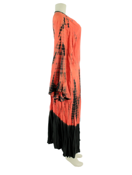 Rainbow Bell-Sleeve Wrap-Around Dress - eKlozet Luxury Consignment
