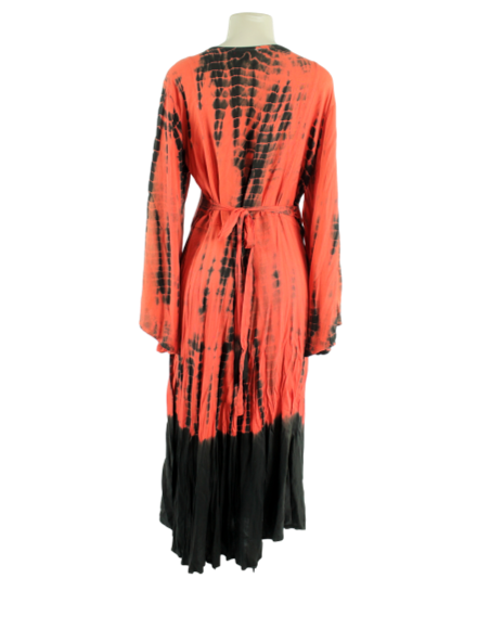 Rainbow Bell-Sleeve Wrap-Around Dress - eKlozet Luxury Consignment