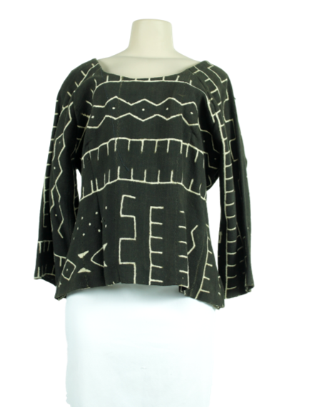 Custom African Print U-Neck Top - eKlozet Luxury Consignment