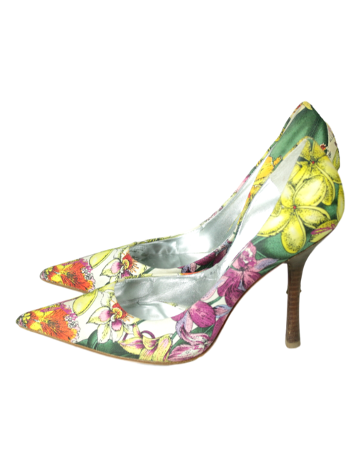 Guess by Marciano Floral Pumps  Left Side- eKlozet Luxury Consignment