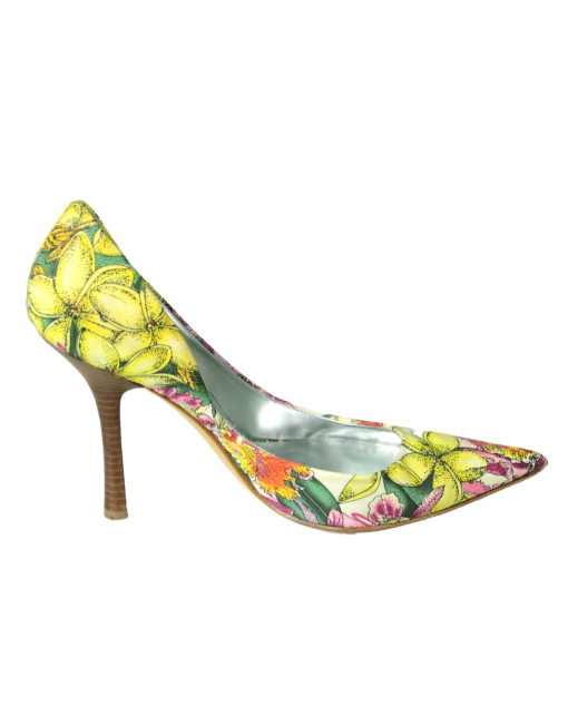 Guess by Marciano Floral Pumps  Side- eKlozet Luxury Consignment