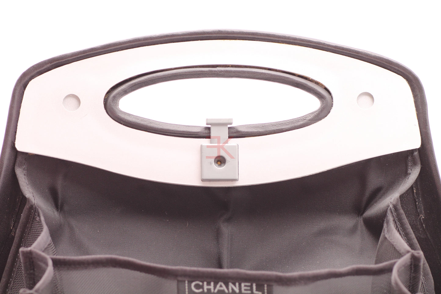 Chanel Chanel Butt Black Leather Hard Case Hand Bag - 2005 Limited