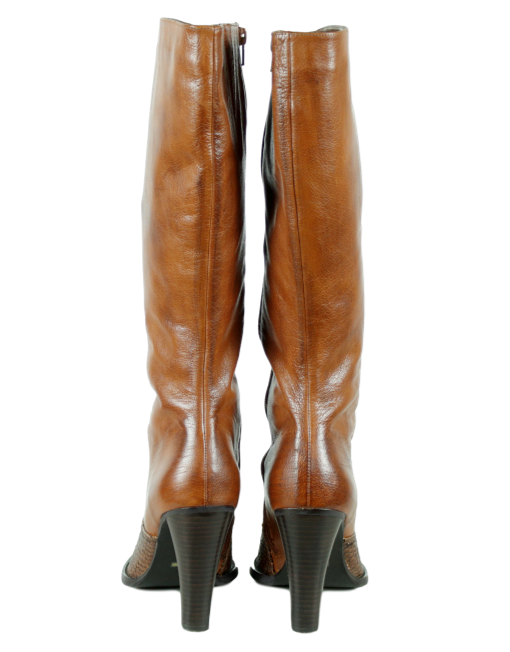 Dollhouse Snakeskin Knee Length Boots - eKlozet Luxury Consignment
