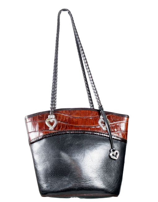 Brighton | Bags | Brighton Brown Leather Croc Print Shoulder Bag With  Silver Tone Hardware | Poshmark