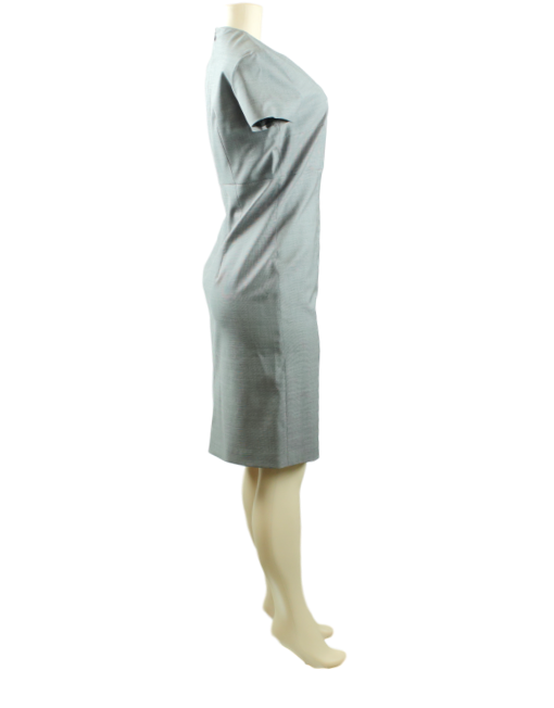 BOSS BY HUGO BOSS Virgin Wool Houndstooth Knee-Length Dress w/ Tags Side - eKlozet Luxury Consignment