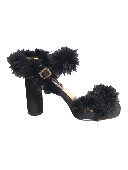 DREAMLINE FUR SANDALS - eKlozet Luxury Consignment