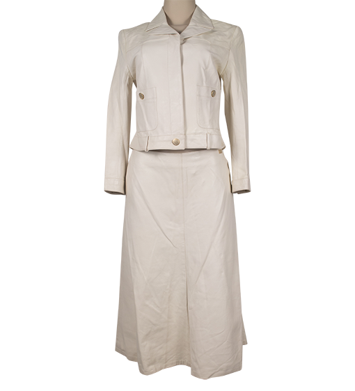 CHANEL LEATHER SKIRT SUIT - eKlozet Luxury Consignment