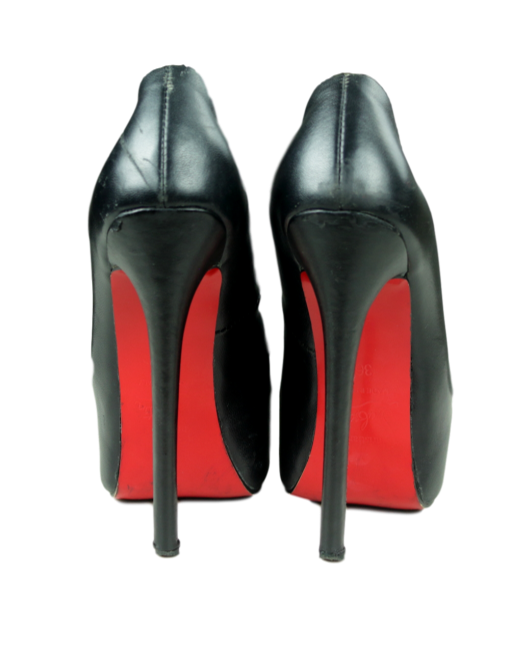 Christian Louboutin Bianca 140 Leather Pumps Back - eKlozet Luxury Consignment