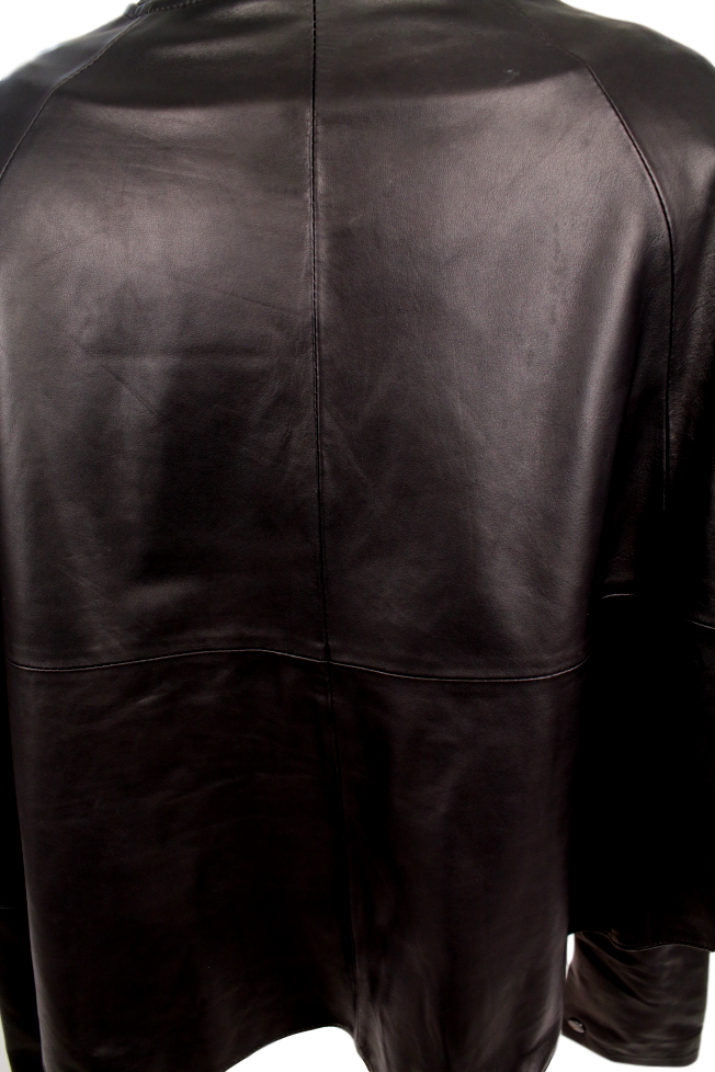 ONE by GAR-DE Kaffi Leather Cape Jacket - eKlozet Luxury Consignment