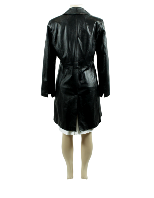 TERRY LEWIS Knee Length Leather Jacket - eKlozet Luxury Consignment