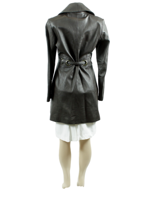 Via Spiga Knee Length Leather Coat - eKlozet Luxury Consignment