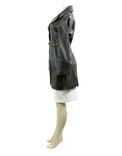 Via Spiga Knee Length Leather Coat - eKlozet Luxury Consignment