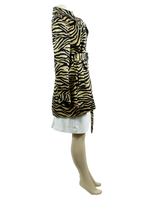 LAUREN RALPH LAUREN Animal Print Short Trench Coat - eKlozet Luxury Consignment