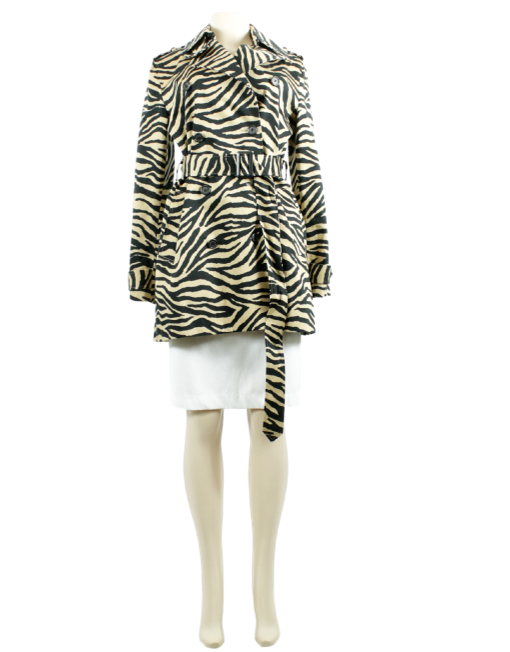 LAUREN RALPH LAUREN Animal Print Short Trench Coat - eKlozet Luxury Consignment