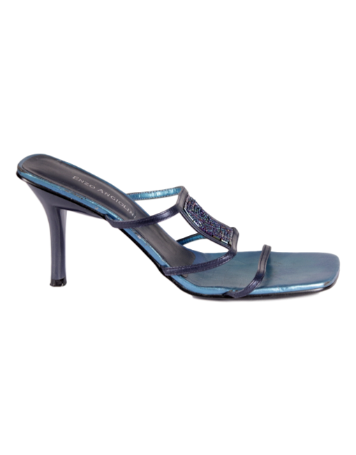 ENZO ANGIOLINI Square-Toe Leather Slides