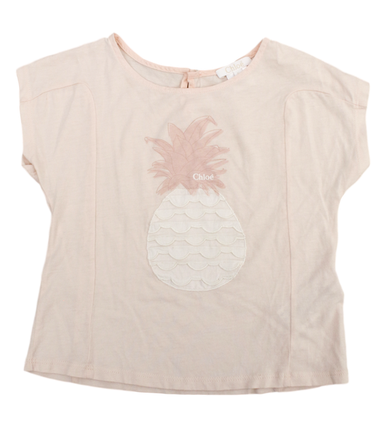 Chloe Girls' Embroidered Pineapple T-Shirt - eKlozet Luxury Consignment