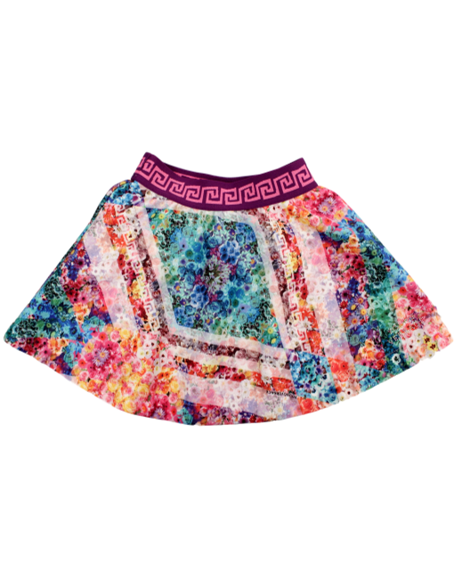 Young Versace Multicolor Abstract Printed Skirt - eKlozet Luxury Consignment