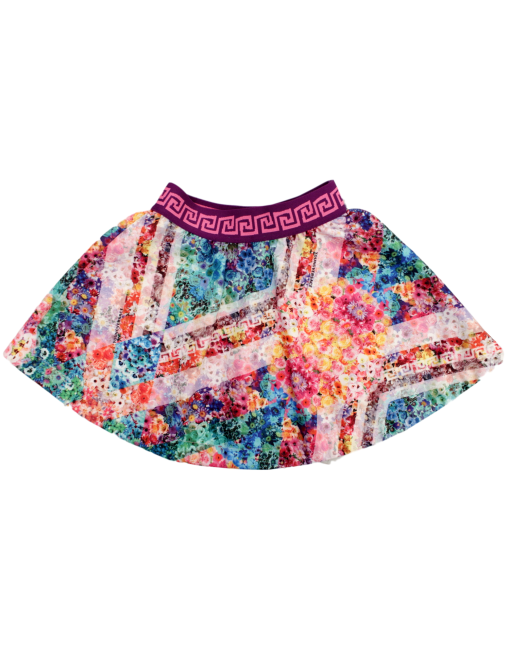 Young Versace Multicolor Abstract Printed Skirt - eKlozet Luxury Consignment