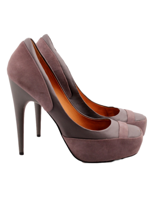 L.A.M.B. LEATHER AND SUEDE 'LEISURE' PUMP - eKlozet Luxury Consignment