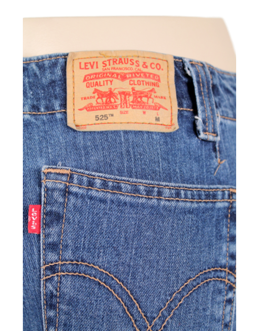 LEVI STRAUSS 525 Nouveau Bootcut Stretch Jeans Close Belt patch