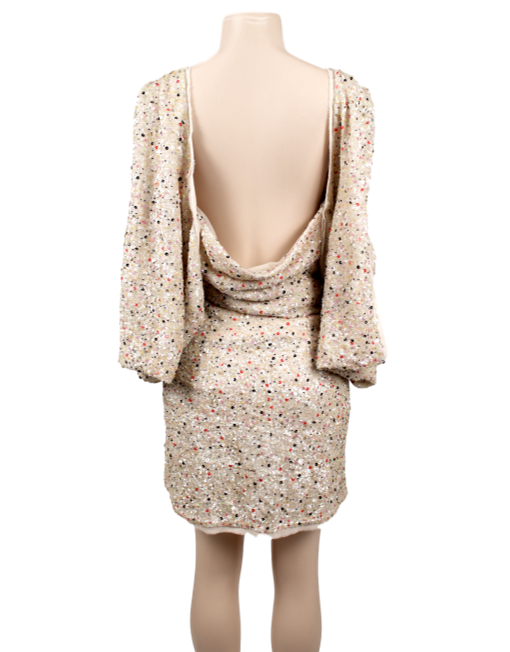 MANDALAY Cold Shoulder Confetti Sequin Dress - eKlozet Luxury Consignment