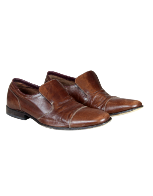 BOSS BY HUGO BOSS Leather Loafers Slant View | Eklozet Designer Consignment