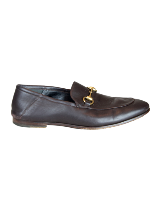GUCCI Horsebit Accent Leather Dress Loafers Side | eKlozet Designer Consignment