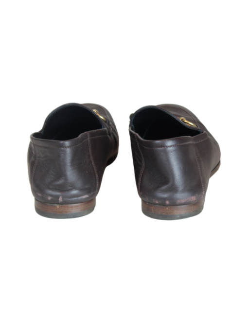 GUCCI Horsebit Accent Leather Dress Loafers Back | eKlozet Designer Consignment