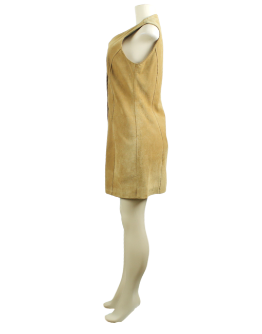 LIMITED AMERICA Leather Suede Knee-Length Vest - eKlozet Luxury Consignment