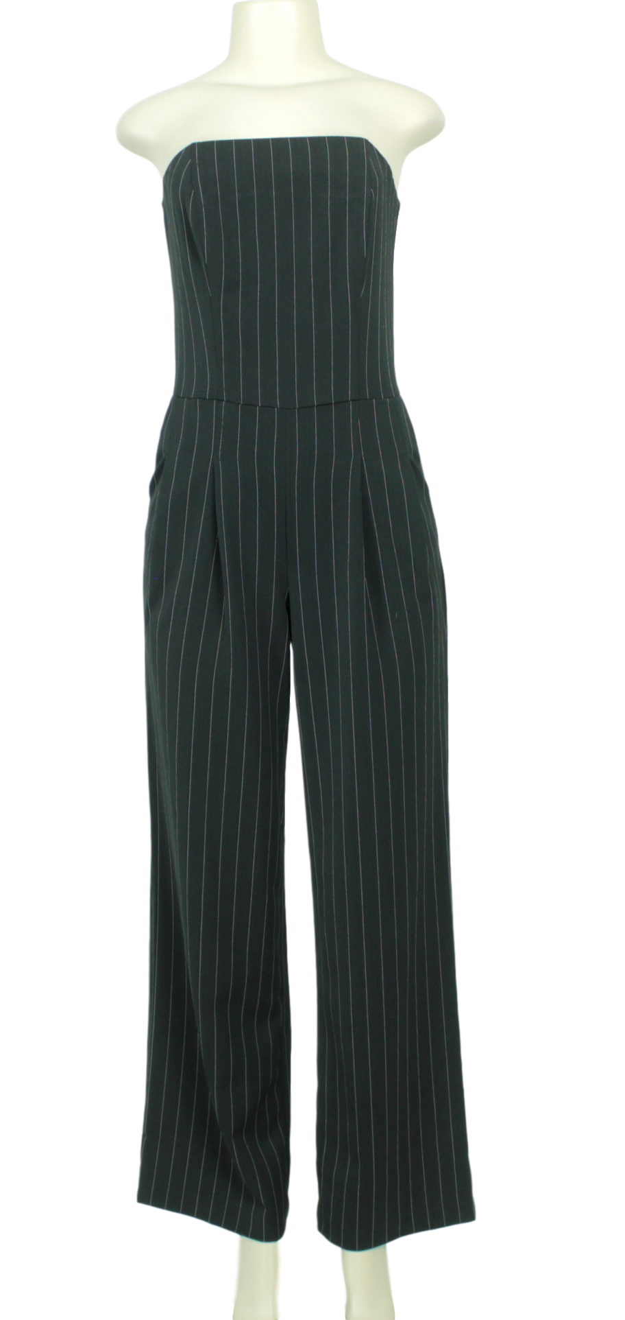 Spiegel Strapless Pinstripe Jumpsuit w/ Tags - eKlozet Luxury Consignment