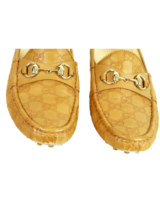 GUCCI Web Horsebit Driving Loafers