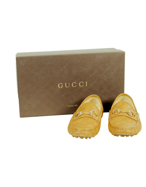 GUCCI Web Horsebit Driving Loafers