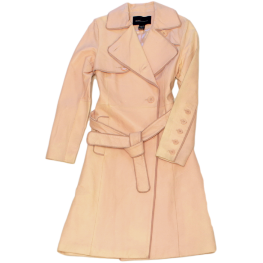 Moda International Leather Trench Coat