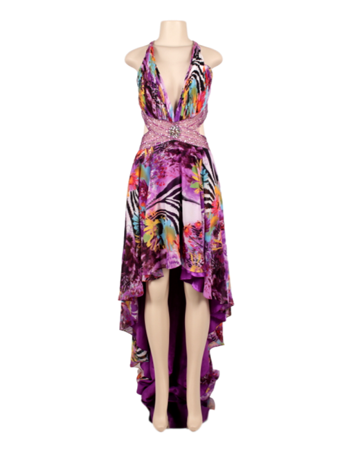 Dana Mathers Leticia Floral Zebra Pattern Dress - eKlozet Luxury Consignment