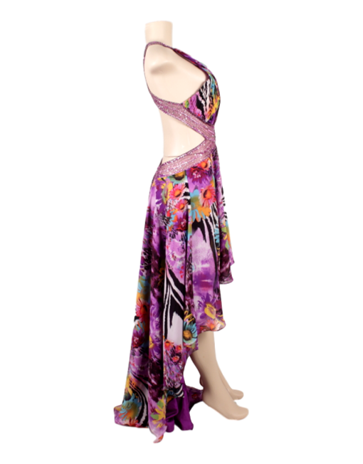 Dana Mathers Leticia Floral Zebra Pattern Dress - eKlozet Luxury Consignment