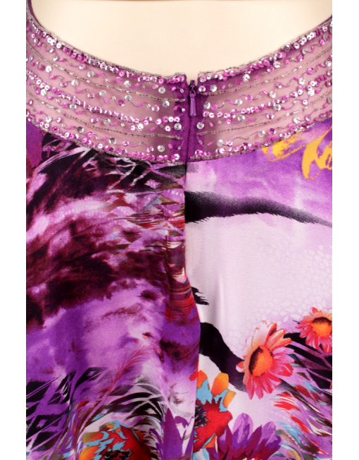 Dana Mathers Leticia Floral Zebra Pattern Dress - eKlozet Luxury Consignment